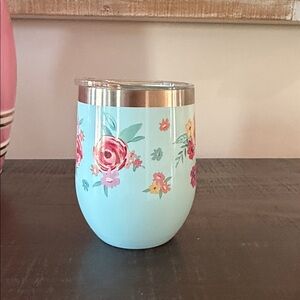 The Pioneer Woman Floral Wine Tumbler - Blue and Pink